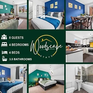 Woodscape - Spacious 4 Bed Work Accommodation, Contractors & Professionals, Driveway Parking, Fast Wifi, Close To Centre 아파트